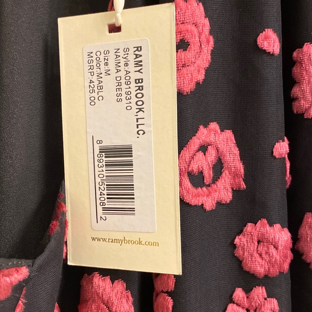 Ramy Brook "Naima" velvet burnout cocktail dress. - Picture 16 of 16